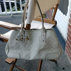 Vintage Gucci tote off white leather